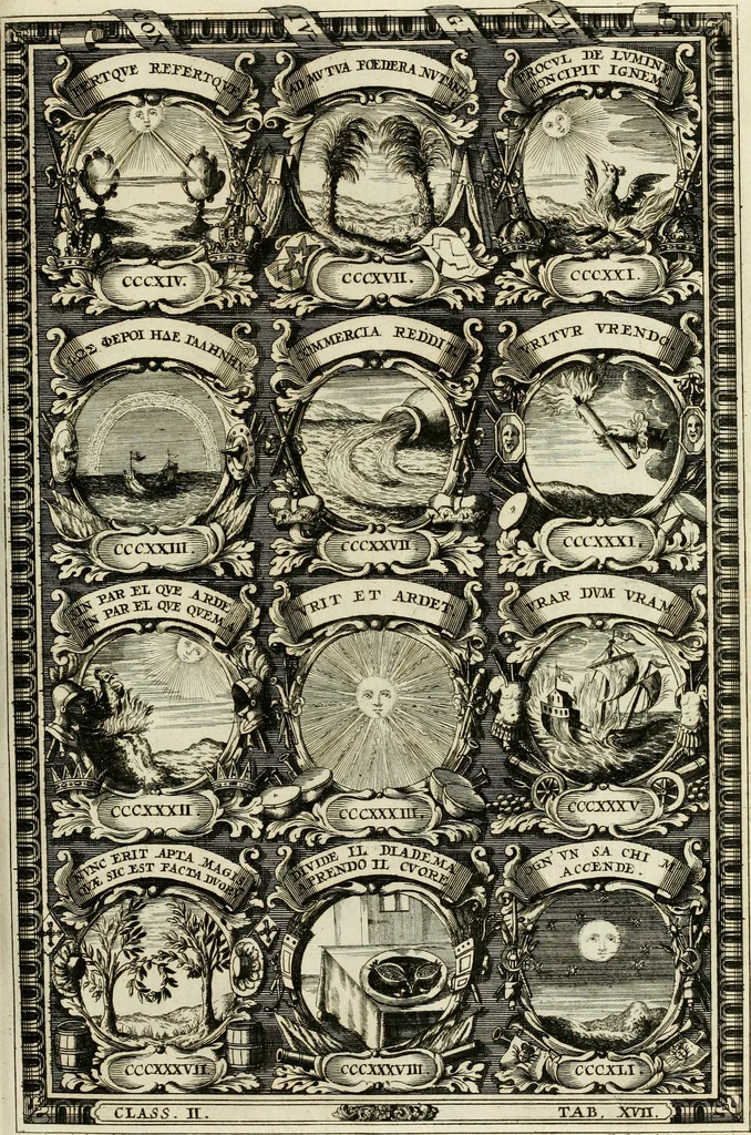 An illustration from Symbolographia, sive, De arte symbolica : sermones septem, 1702, leaf 368