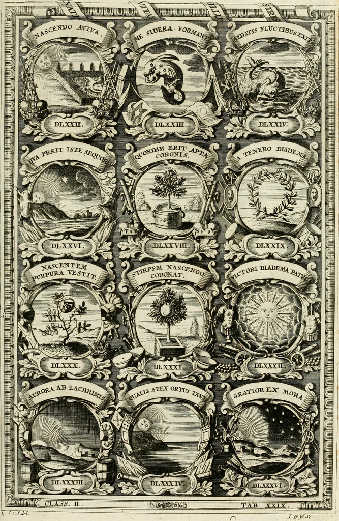 An illustration from Symbolographia, sive, De arte symbolica : sermones septem, 1702, leaf 392