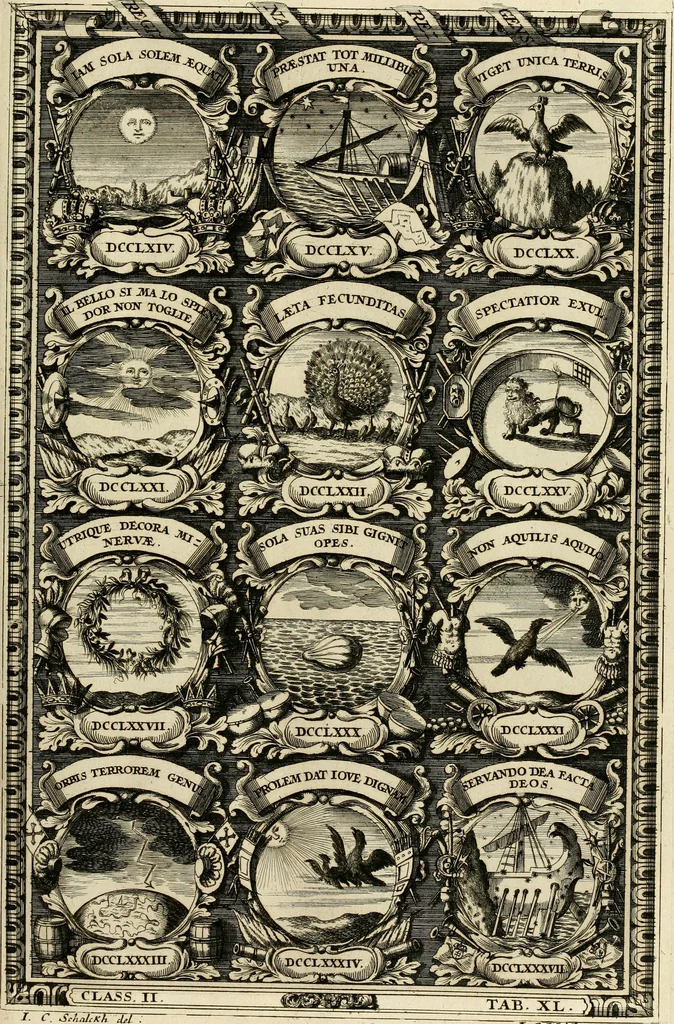 An illustration from Symbolographia, sive, De arte symbolica : sermones septem, 1702, leaf 414