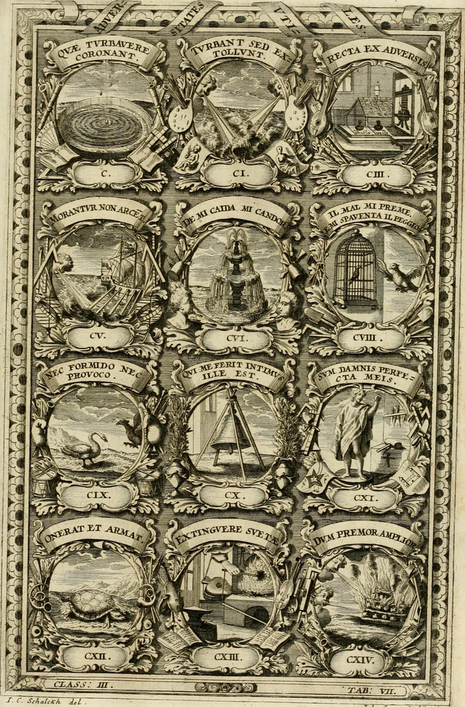 An illustration from Symbolographia, sive, De arte symbolica : sermones septem, 1702, leaf 552