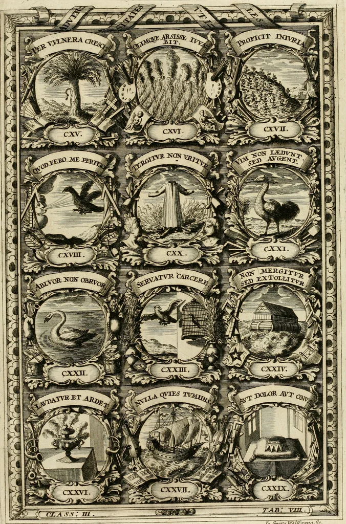 An illustration from Symbolographia, sive, De arte symbolica : sermones septem, 1702, leaf 554