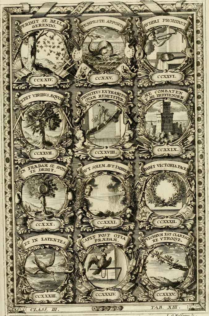 An illustration from Symbolographia, sive, De arte symbolica : sermones septem, 1702, leaf 564