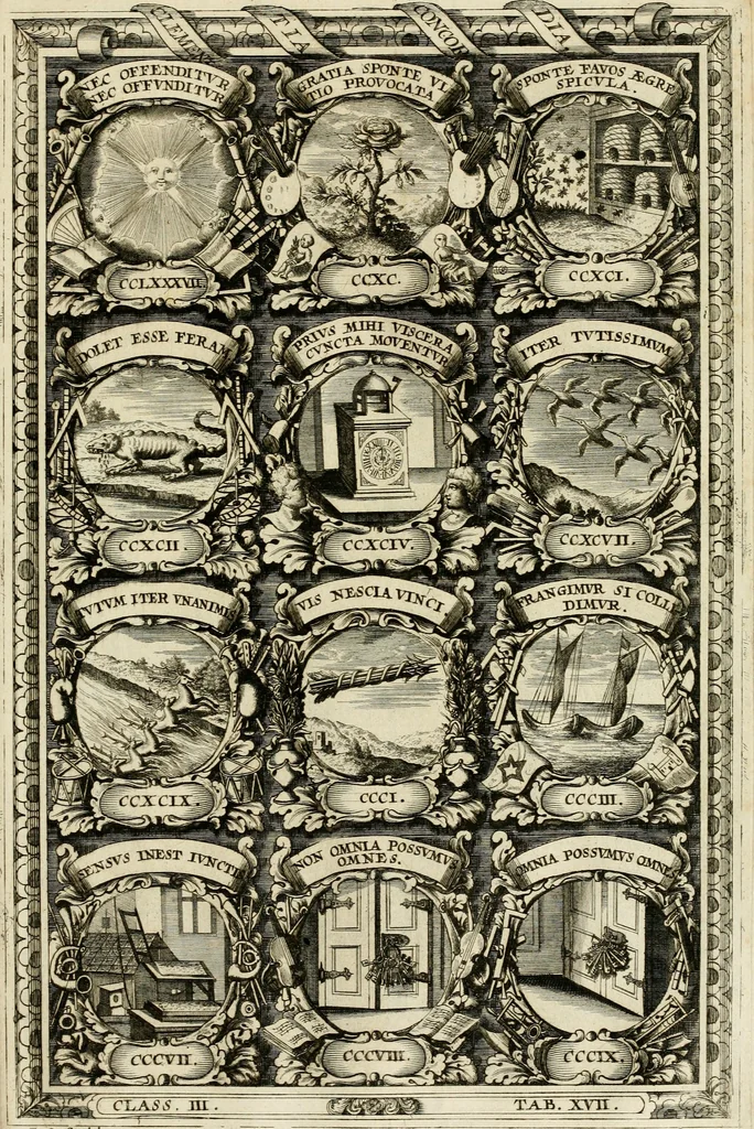 An illustration from Symbolographia, sive, De arte symbolica : sermones septem, 1702, leaf 572