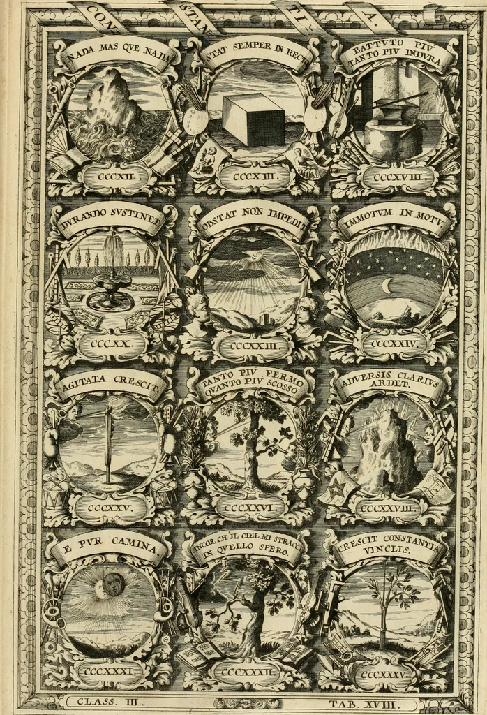 An illustration from Symbolographia, sive, De arte symbolica : sermones septem, 1702, leaf 574