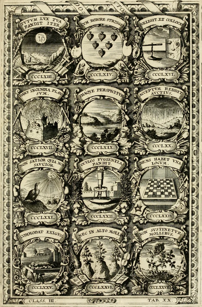 An illustration from Symbolographia, sive, De arte symbolica : sermones septem, 1702, leaf 578