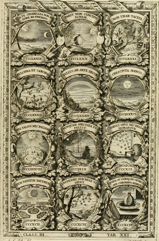 An illustration from Symbolographia, sive, De arte symbolica : sermones septem, 1702, leaf 580
