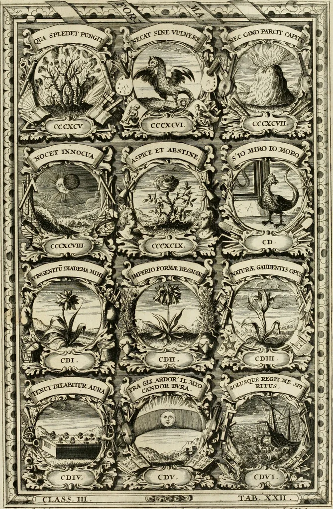 An illustration from Symbolographia, sive, De arte symbolica : sermones septem, 1702, leaf 582