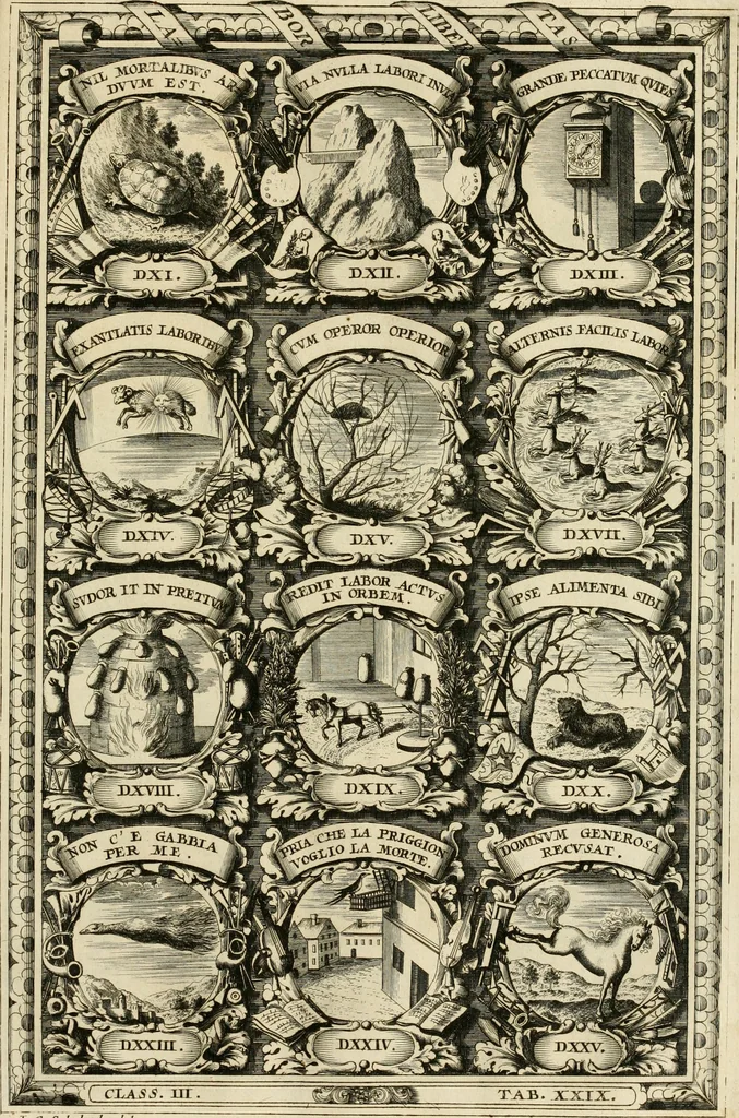 An illustration from Symbolographia, sive, De arte symbolica : sermones septem, 1702, leaf 596