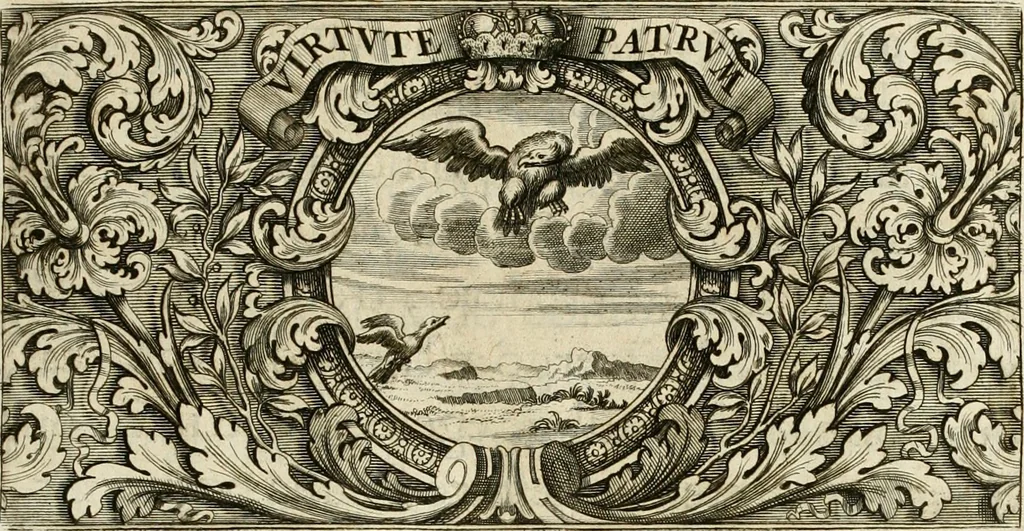 An illustration from Symbolographia, sive, De arte symbolica : sermones septem, 1702, leaf 6