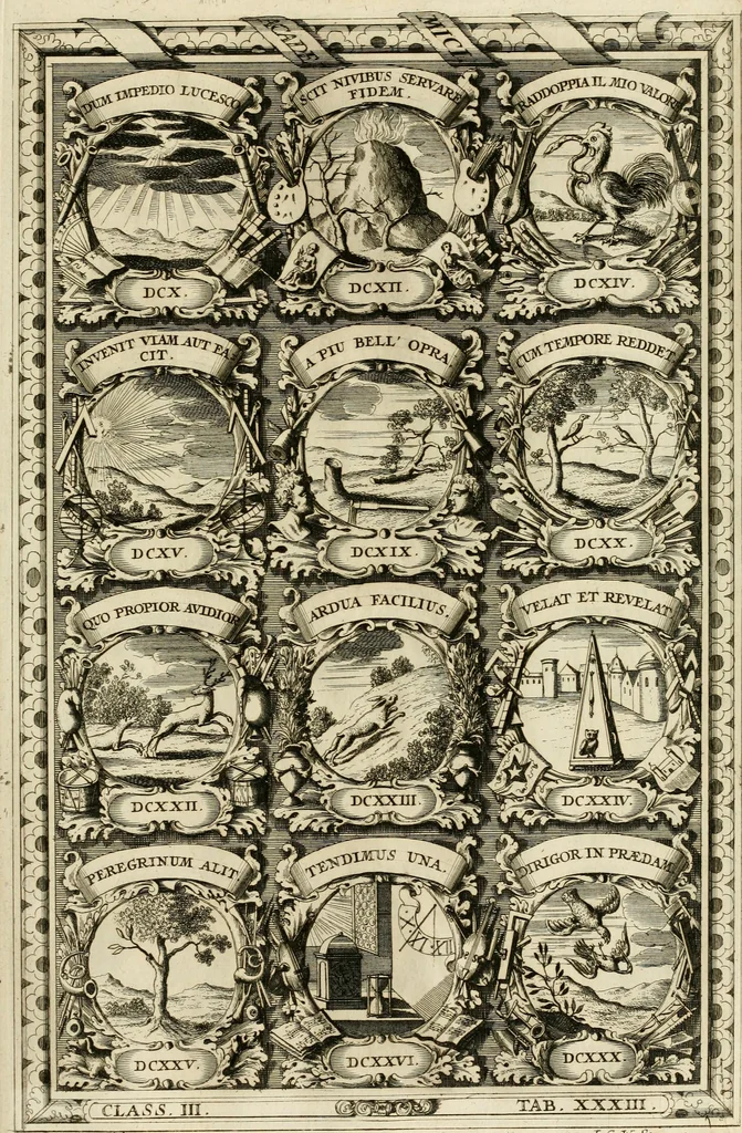 An illustration from Symbolographia, sive, De arte symbolica : sermones septem, 1702, leaf 604