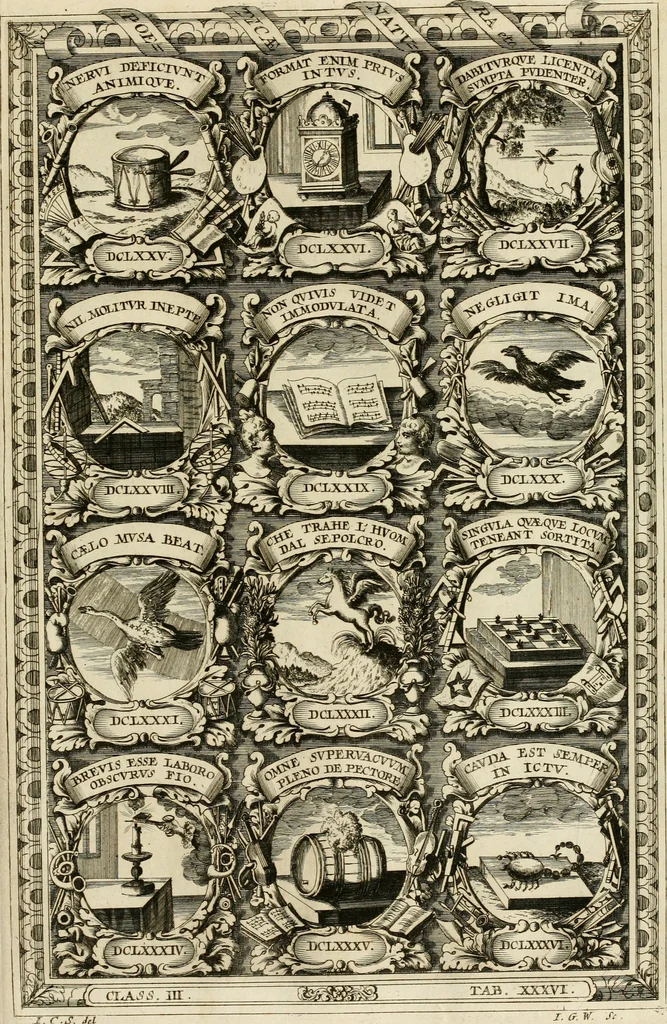 An illustration from Symbolographia, sive, De arte symbolica : sermones septem, 1702, leaf 610