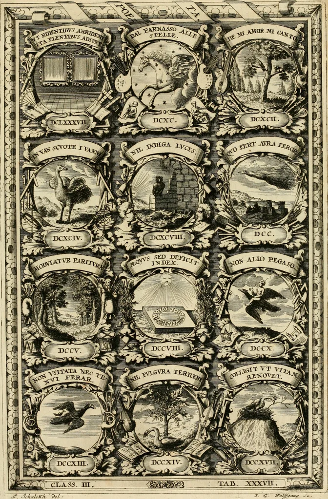 An illustration from Symbolographia, sive, De arte symbolica : sermones septem, 1702, leaf 612