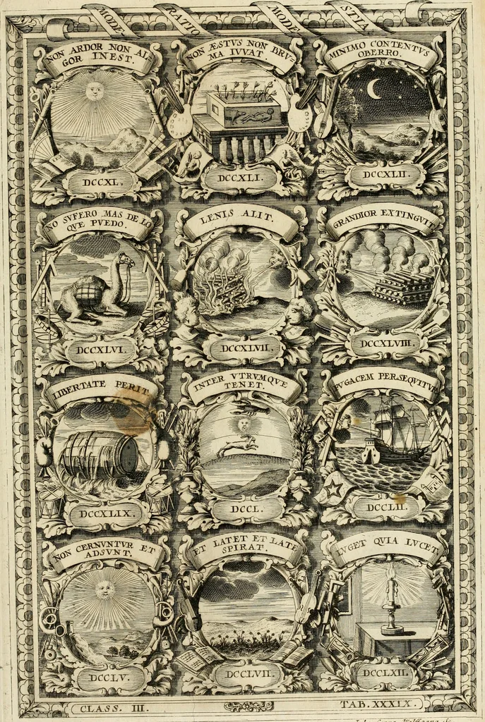An illustration from Symbolographia, sive, De arte symbolica : sermones septem, 1702, leaf 616
