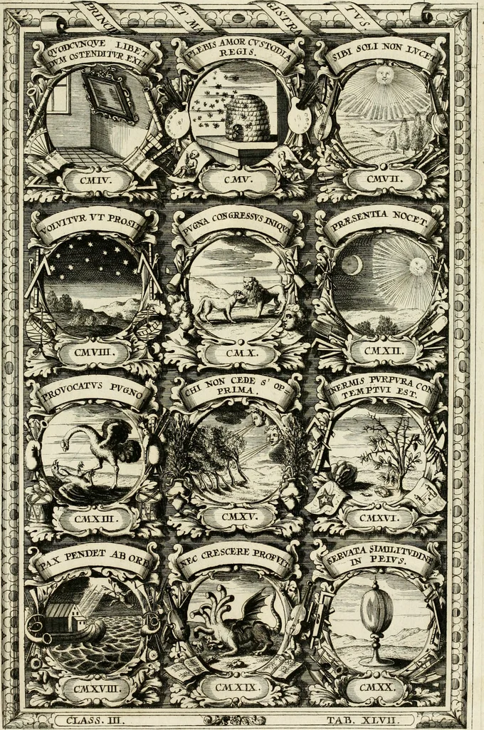 An illustration from Symbolographia, sive, De arte symbolica : sermones septem, 1702, leaf 632