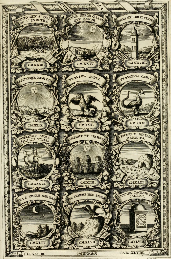 An illustration from Symbolographia, sive, De arte symbolica : sermones septem, 1702, leaf 634