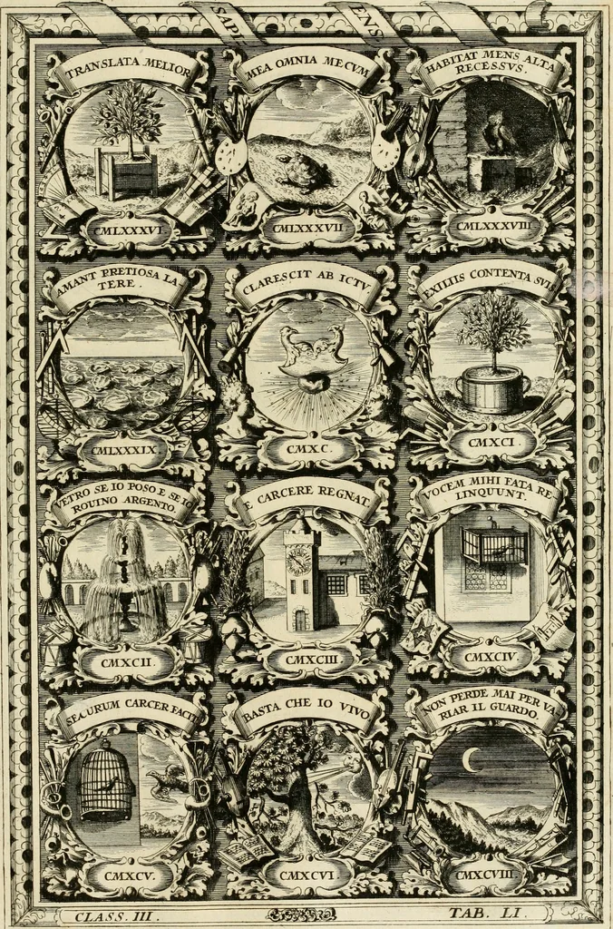 An illustration from Symbolographia, sive, De arte symbolica : sermones septem, 1702, leaf 640
