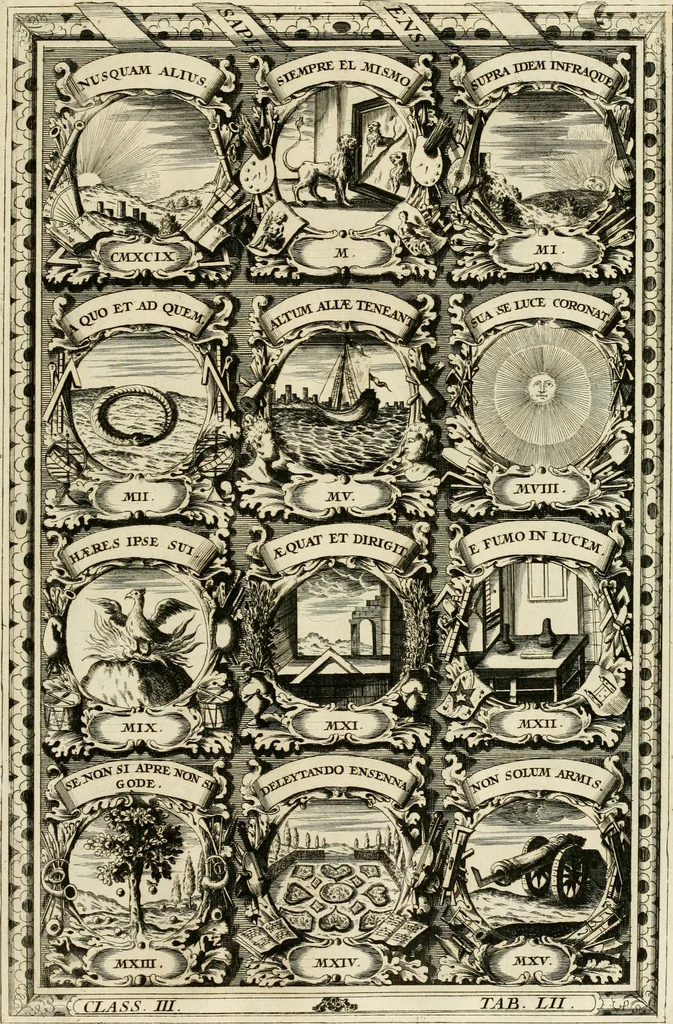 An illustration from Symbolographia, sive, De arte symbolica : sermones septem, 1702, leaf 642