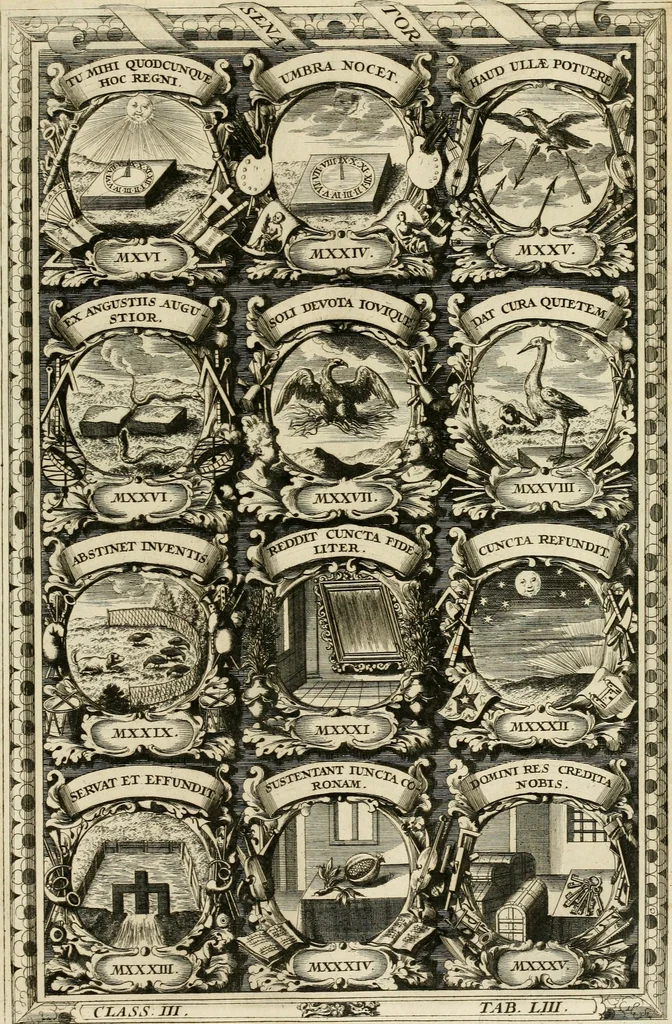An illustration from Symbolographia, sive, De arte symbolica : sermones septem, 1702, leaf 644