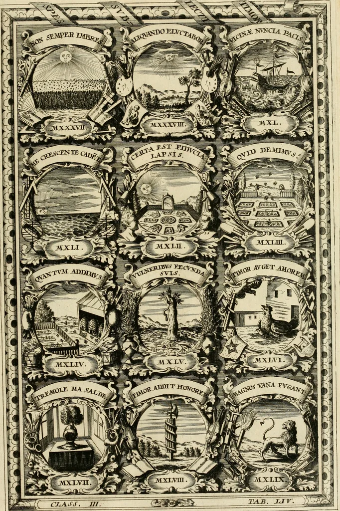 An illustration from Symbolographia, sive, De arte symbolica : sermones septem, 1702, leaf 646