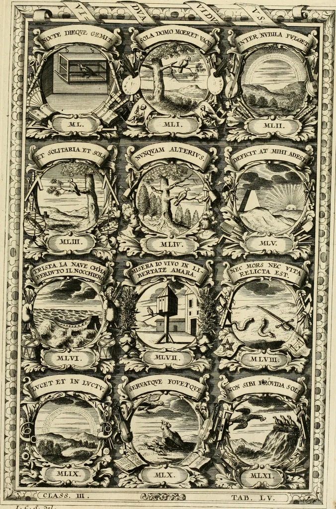 An illustration from Symbolographia, sive, De arte symbolica : sermones septem, 1702, leaf 648