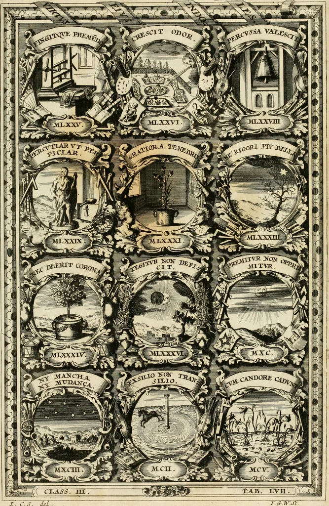 An illustration from Symbolographia, sive, De arte symbolica : sermones septem, 1702, leaf 652