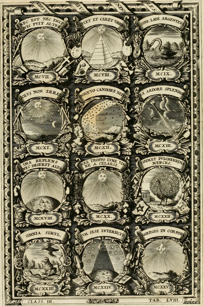 An illustration from Symbolographia, sive, De arte symbolica : sermones septem, 1702, leaf 654