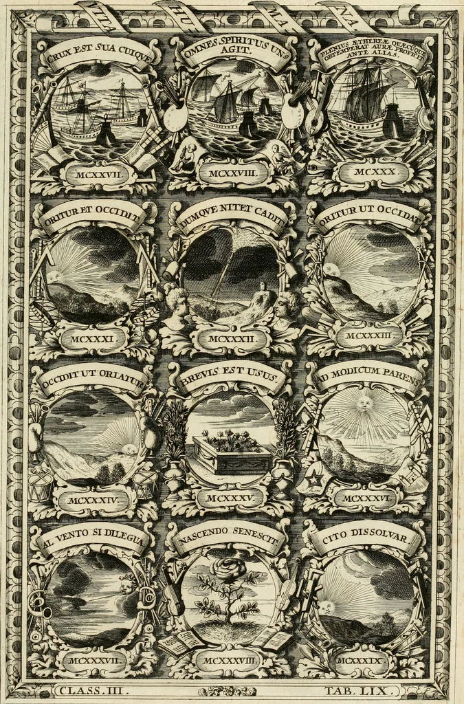 An illustration from Symbolographia, sive, De arte symbolica : sermones septem, 1702, leaf 656