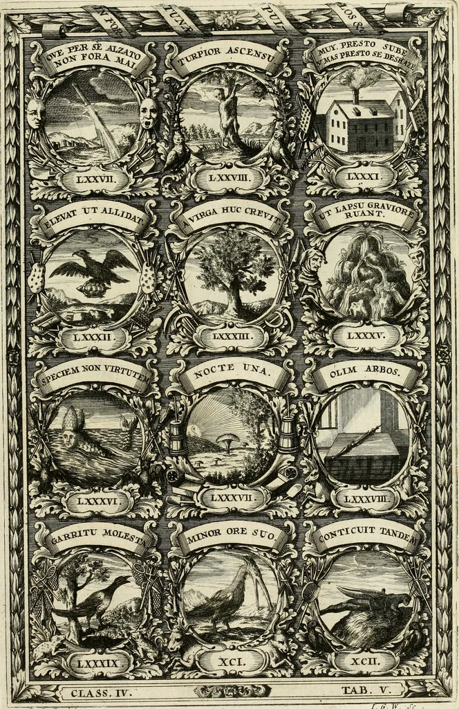 An illustration from Symbolographia, sive, De arte symbolica : sermones septem, 1702, leaf 688