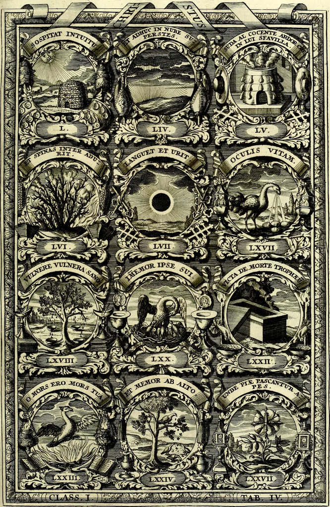 An illustration from Symbolographia, sive De arte symbolica sermones septem, 1702, leaf 188