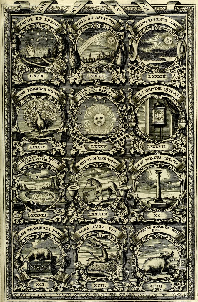 An illustration from Symbolographia, sive De arte symbolica sermones septem, 1702, leaf 190