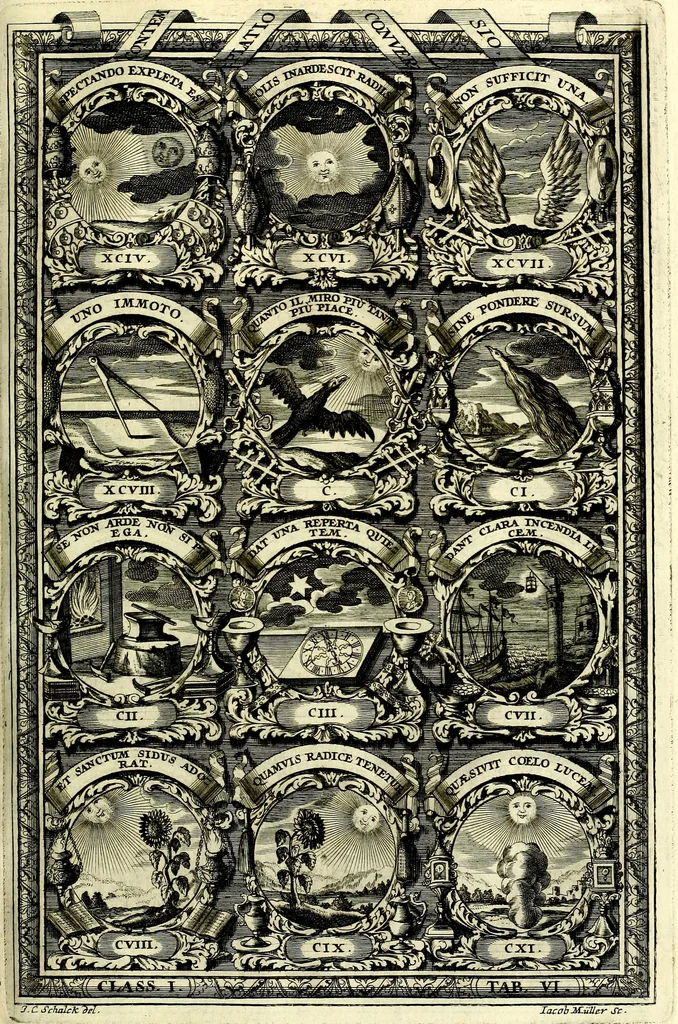 An illustration from Symbolographia, sive De arte symbolica sermones septem, 1702, leaf 192