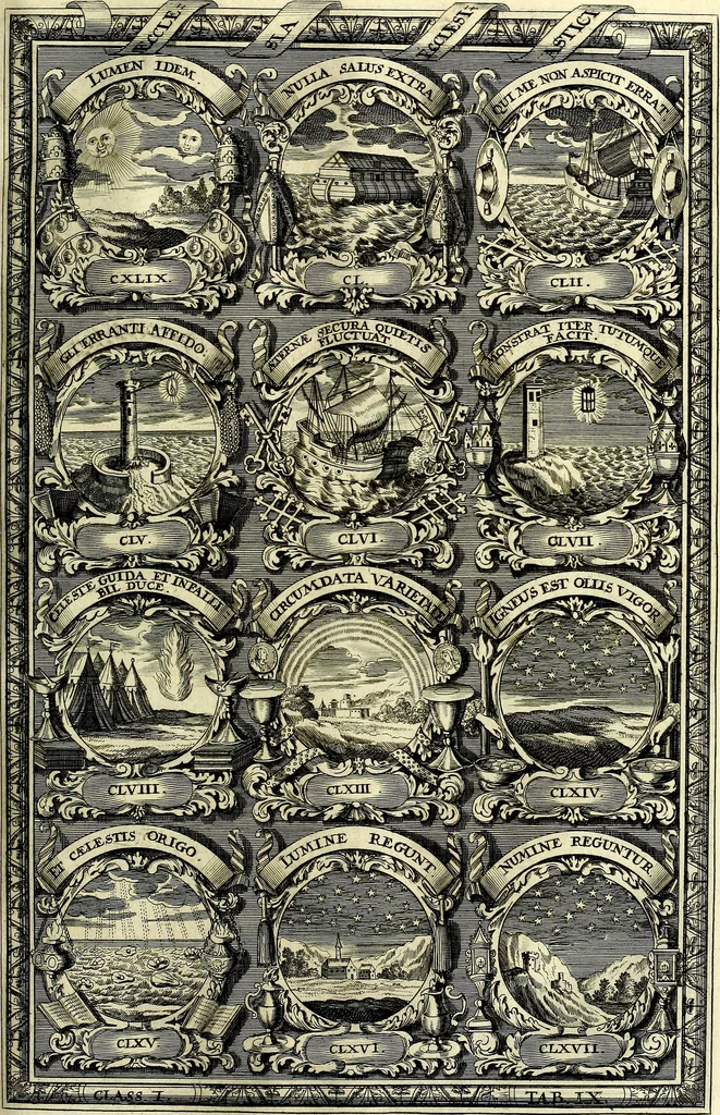 An illustration from Symbolographia, sive De arte symbolica sermones septem, 1702, leaf 198