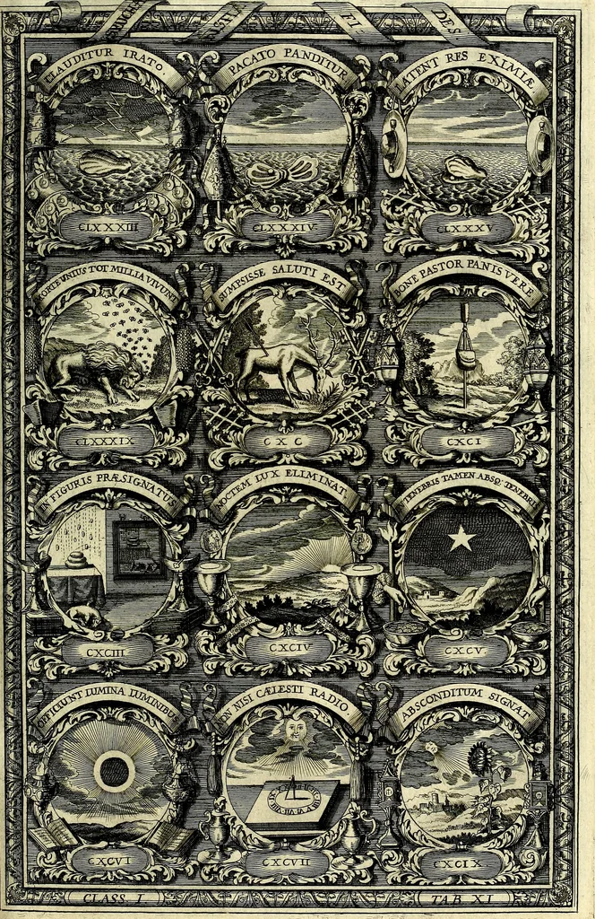An illustration from Symbolographia, sive De arte symbolica sermones septem, 1702, leaf 202