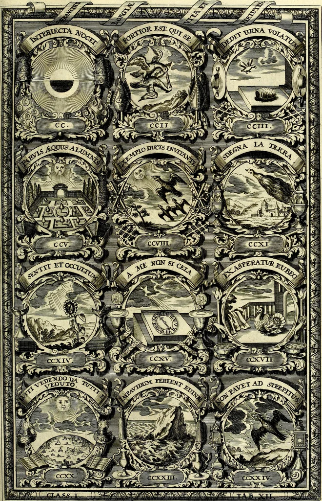 An illustration from Symbolographia, sive De arte symbolica sermones septem, 1702, leaf 204