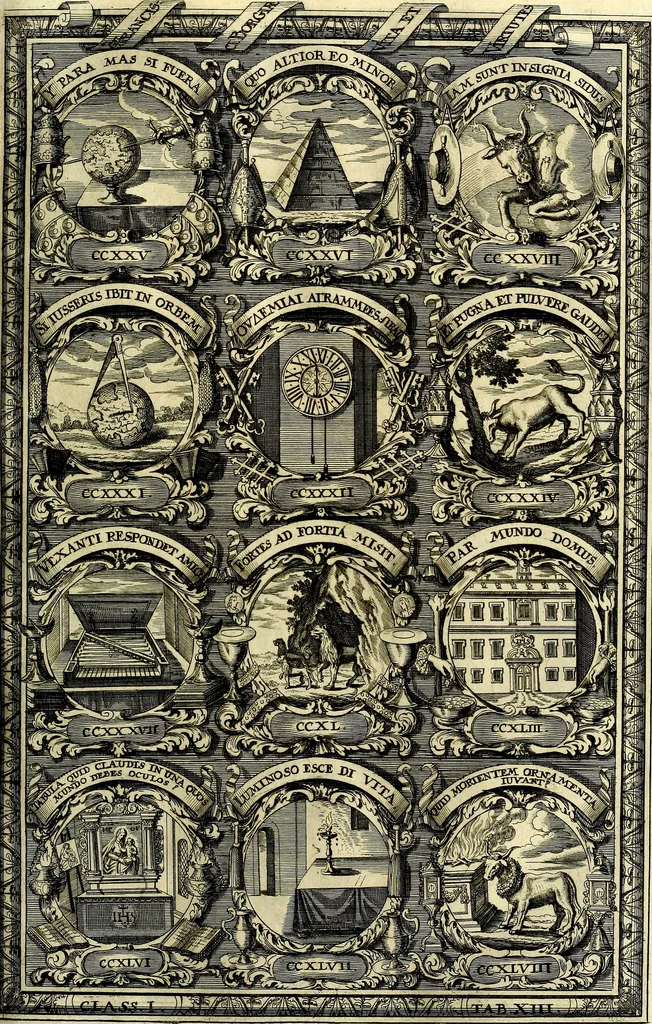 An illustration from Symbolographia, sive De arte symbolica sermones septem, 1702, leaf 206