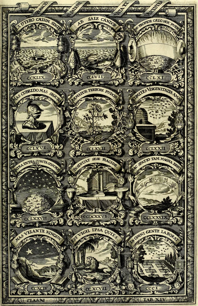An illustration from Symbolographia, sive De arte symbolica sermones septem, 1702, leaf 208