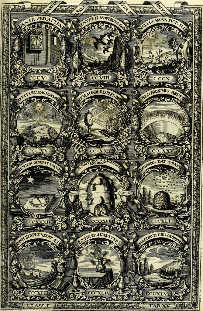 An illustration from Symbolographia, sive De arte symbolica sermones septem, 1702, leaf 210