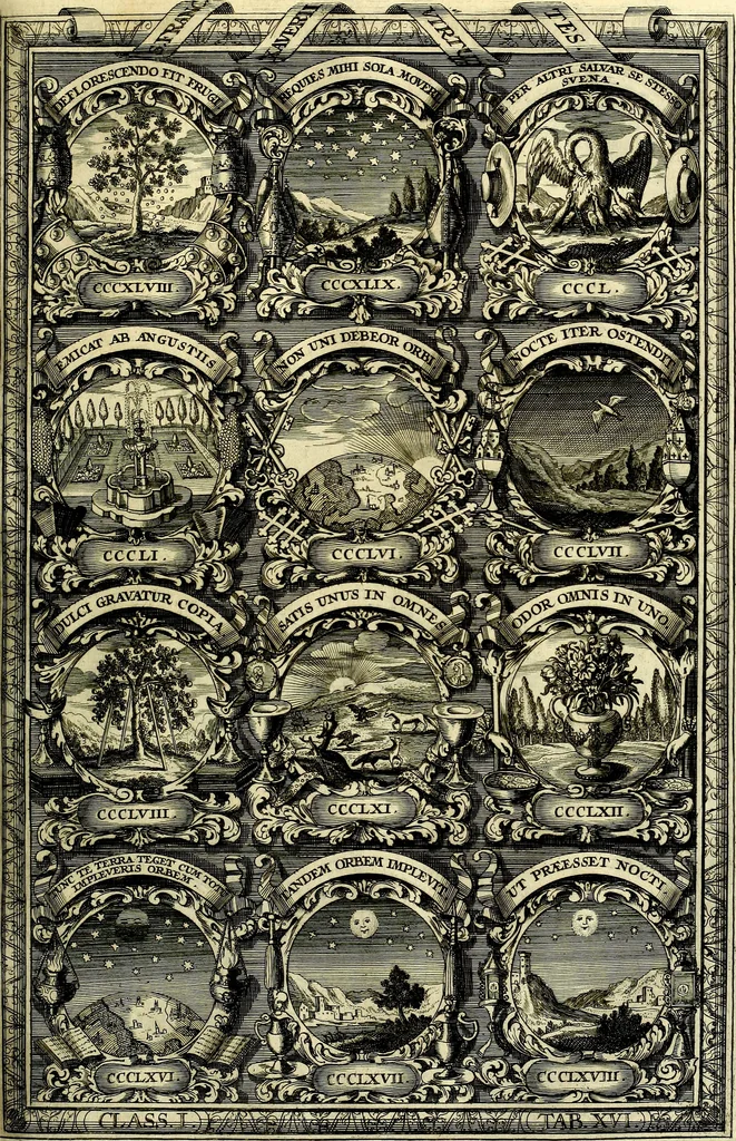An illustration from Symbolographia, sive De arte symbolica sermones septem, 1702, leaf 212