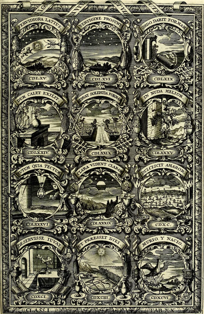 An illustration from Symbolographia, sive De arte symbolica sermones septem, 1702, leaf 220