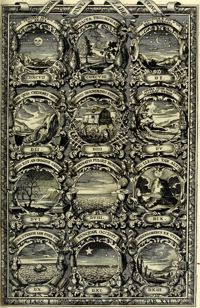 An illustration from Symbolographia, sive De arte symbolica sermones septem, 1702, leaf 222