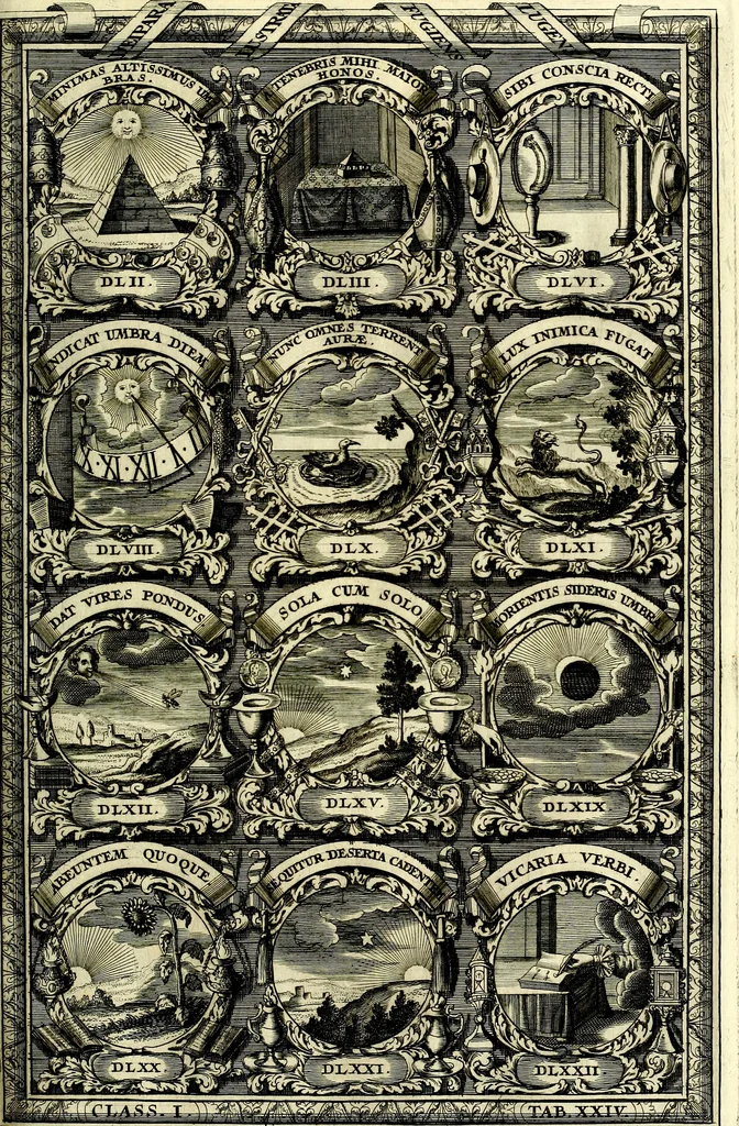 An illustration from Symbolographia, sive De arte symbolica sermones septem, 1702, leaf 228