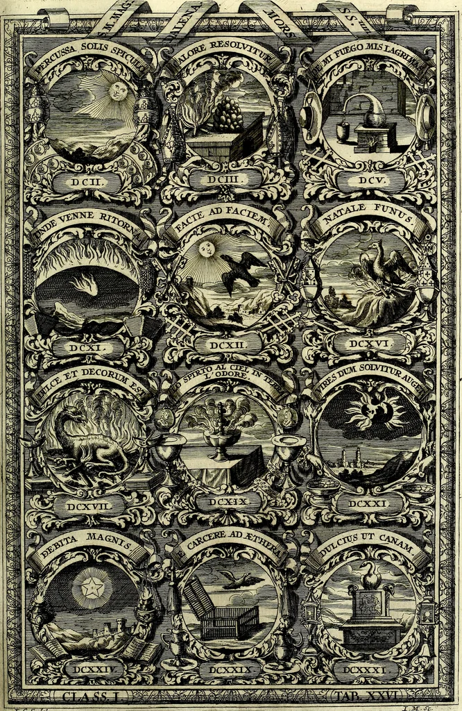 An illustration from Symbolographia, sive De arte symbolica sermones septem, 1702, leaf 232