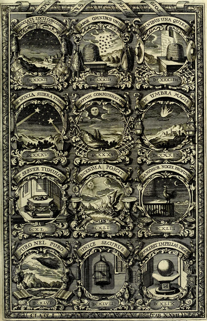 An illustration from Symbolographia, sive De arte symbolica sermones septem, 1702, leaf 234