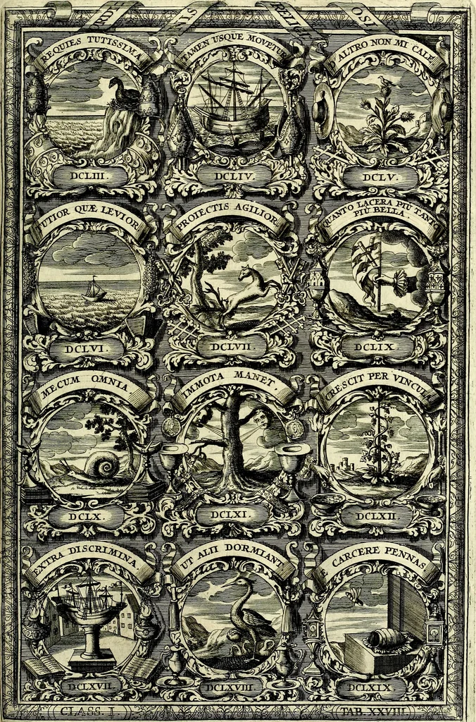 An illustration from Symbolographia, sive De arte symbolica sermones septem, 1702, leaf 236