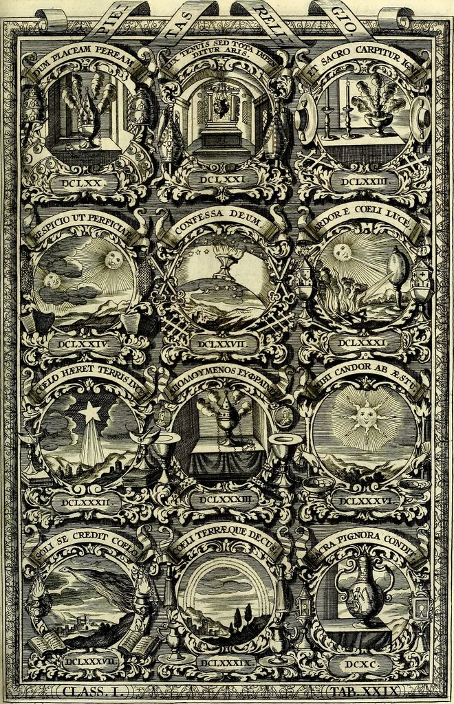 An illustration from Symbolographia, sive De arte symbolica sermones septem, 1702, leaf 238