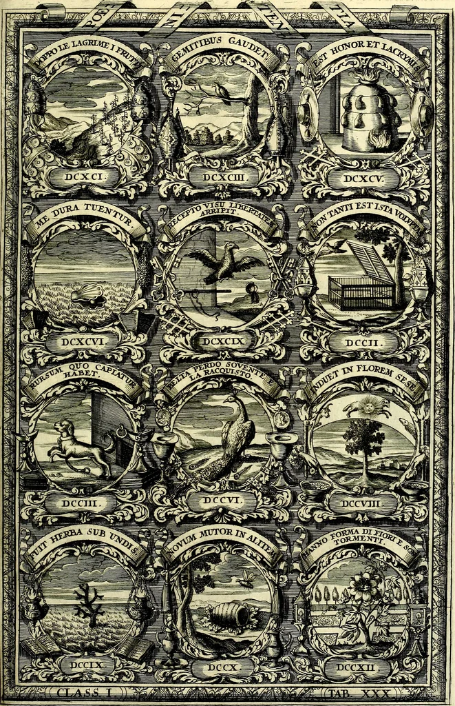 An illustration from Symbolographia, sive De arte symbolica sermones septem, 1702, leaf 240