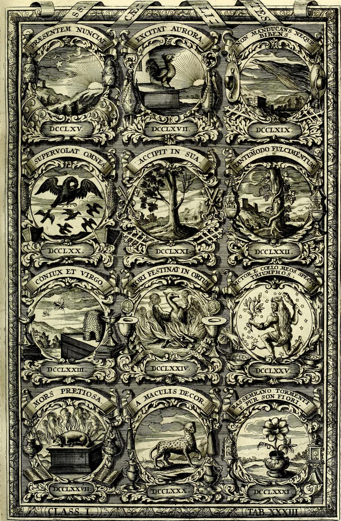 An illustration from Symbolographia, sive De arte symbolica sermones septem, 1702, leaf 246