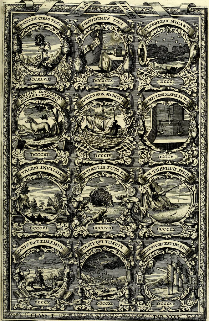 An illustration from Symbolographia, sive De arte symbolica sermones septem, 1702, leaf 250