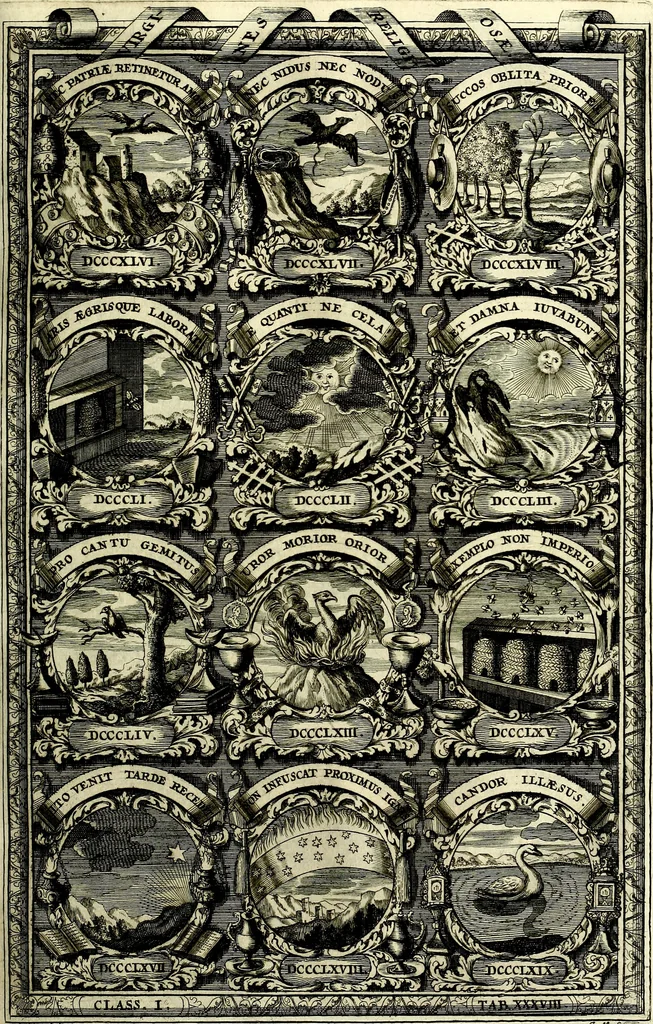An illustration from Symbolographia, sive De arte symbolica sermones septem, 1702, leaf 256