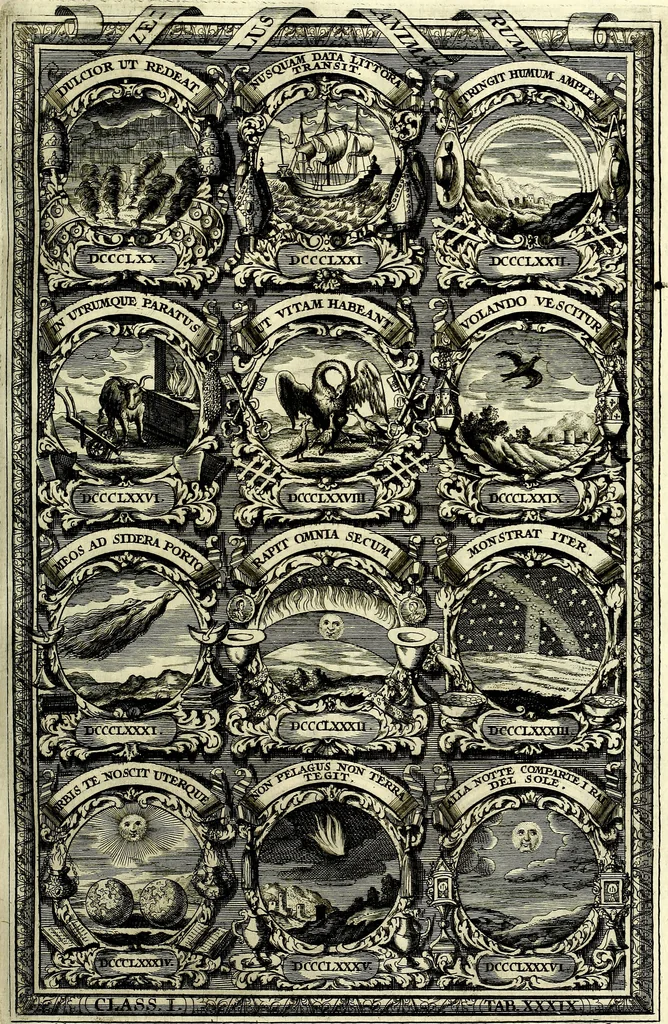 An illustration from Symbolographia, sive De arte symbolica sermones septem, 1702, leaf 258